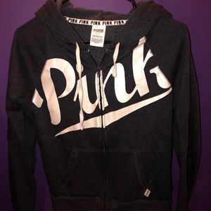 PINK zip up sweater